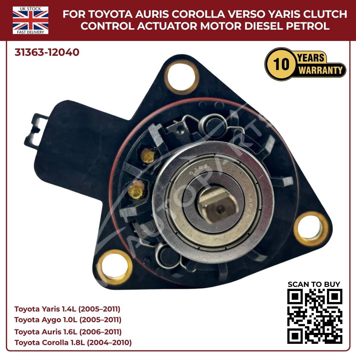 Clutch Actuator Motor for Toyota Auris Corolla Verso Yaris Vitz Aygo | OEM Ref 3136312040