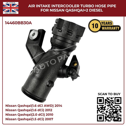 Air Intake Intercooler Turbo Hose Pipe For Nissan Qashqai+2 Diesel