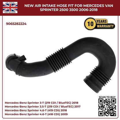 For Mercedes Sprinter Diesel Air Intake Hose A9065282224 (2006–2018, W906 OM642)