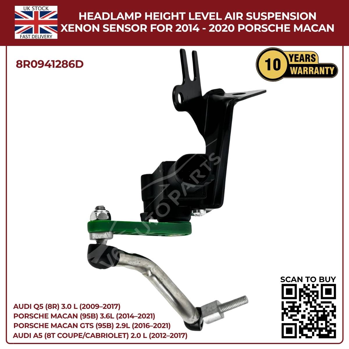 Front Right Suspension Height Level Sensor for Audi Q5 8R 8RB (2008–2017) SUV – OEM Replacement