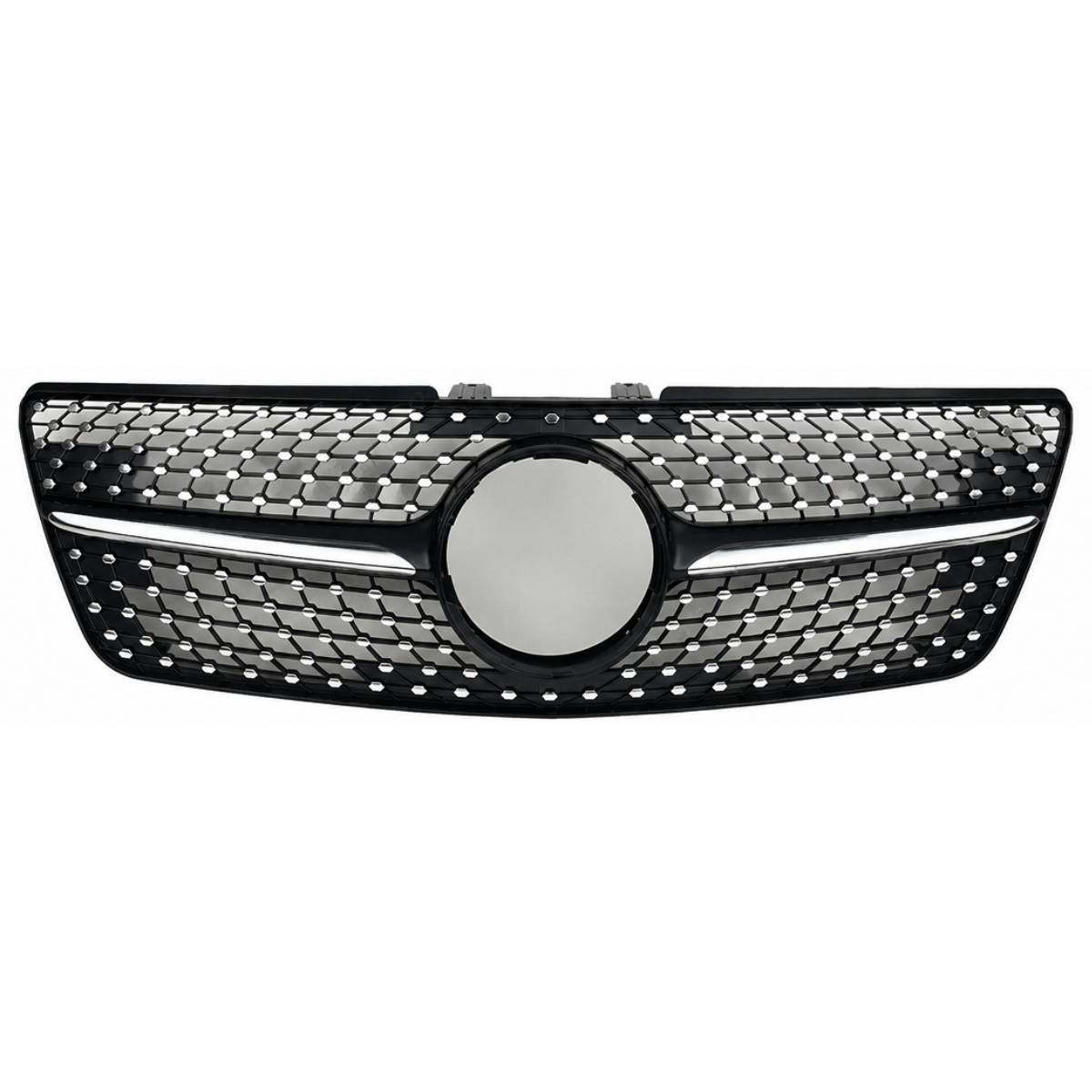 Front Bumper Diamond Black Grille – Fits Mercedes-Benz M-Class W164 (2009–2012 ML320)