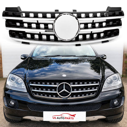 Frontstoßstangengrill für 2005 bis 2008 Mercedes Benz W164 M-Klasse ML320 350 7 Loch 