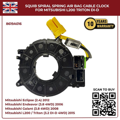 Squib Spiral Spring Airbag Clock Cable for Mitsubishi L200 Triton DI-D