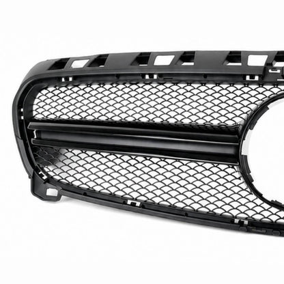 For Mercedes-Benz A-Class W176 Front Bumper AMG Sport Grille – Gloss Black (A45, A180, 2012–2015)
