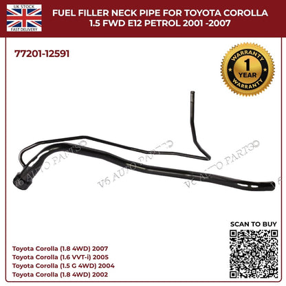 NEUER COROLLA FIELDER AXIO KRAFTSTOFFTANK-FÜLLHALS METALLROHR 77201-12700 