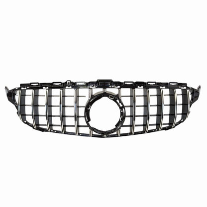 Front Radiator Panamericana Chrome Grille – Mercedes C‑Class A205 C300 C180d C43 GTR (2018–2020)