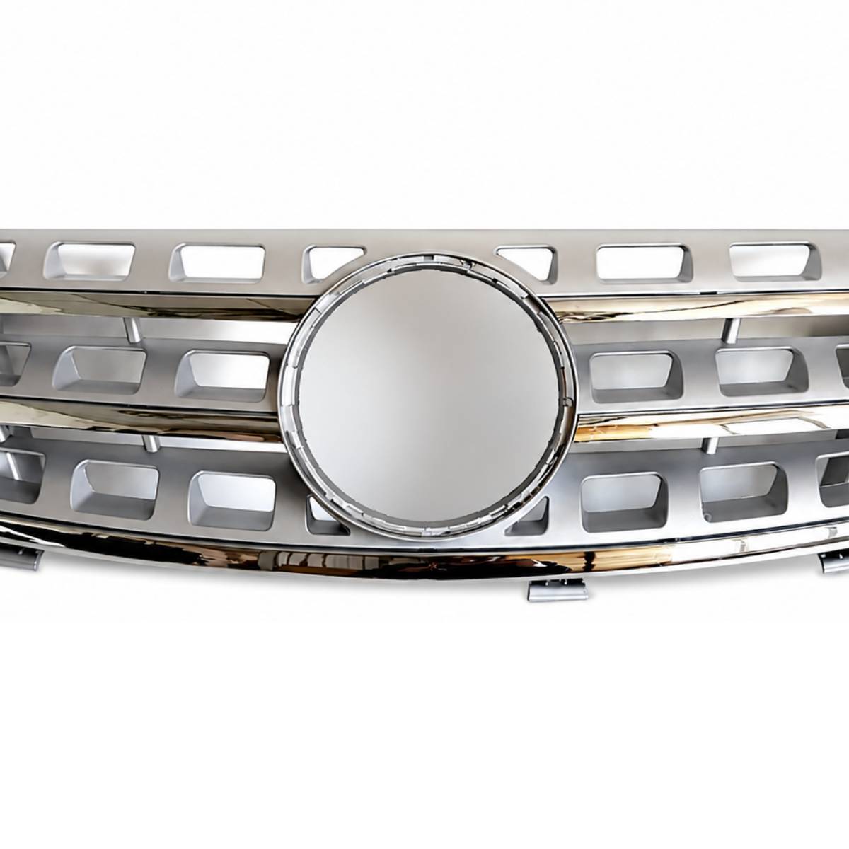 For Mercedes W164 M‑Class Chrome Front Bumper Grille 5‑Hole ML320 ML350 ML500 2005‑2008