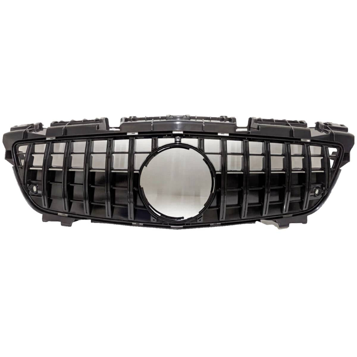 Front Black Panamericana GT-R Replacement Grille for Mercedes SLK-Class R172 (2011-2016) AMG Style, Distronic Compatible