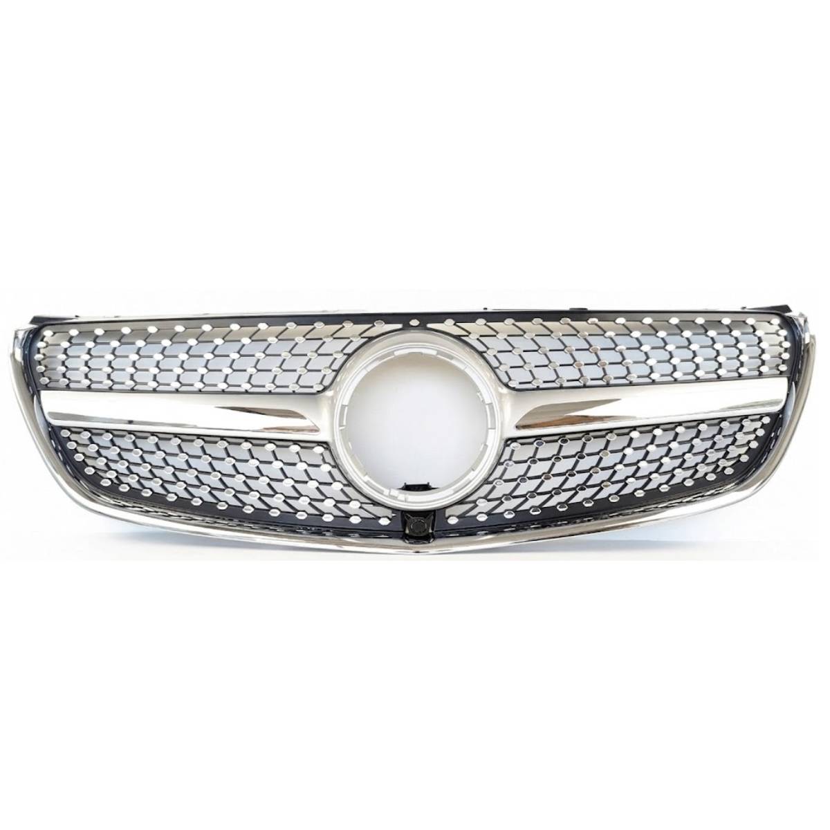 For Mercedes V-Class W447 V260 Chrome Diamond Front Radiator Grille (2015–2023)