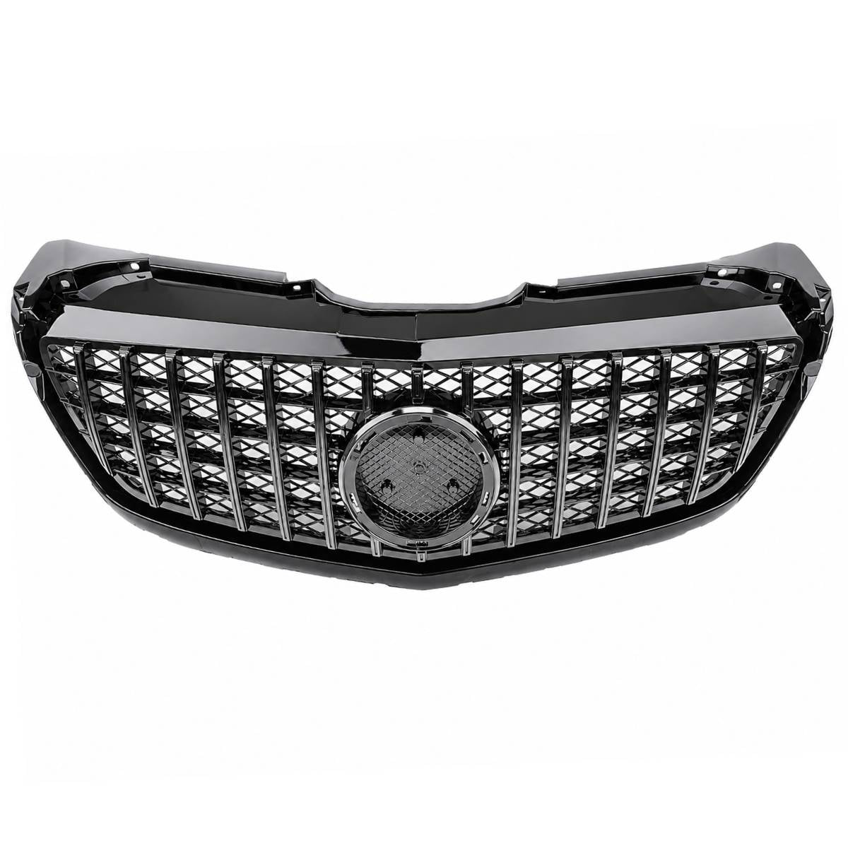 GT Panamericana Style Front Bumper Grille for Mercedes-Benz Sprinter 313 W906 (2013–2018 Facelift) – Gloss Black Radiator Grille Replacement