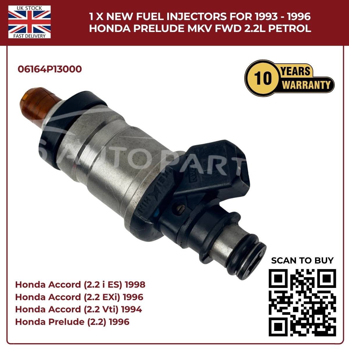Fuel Injector  For Honda Prelude MKV (1993–1996)– FWD 2.2L Petrol | OEM Direct Fit Replacement