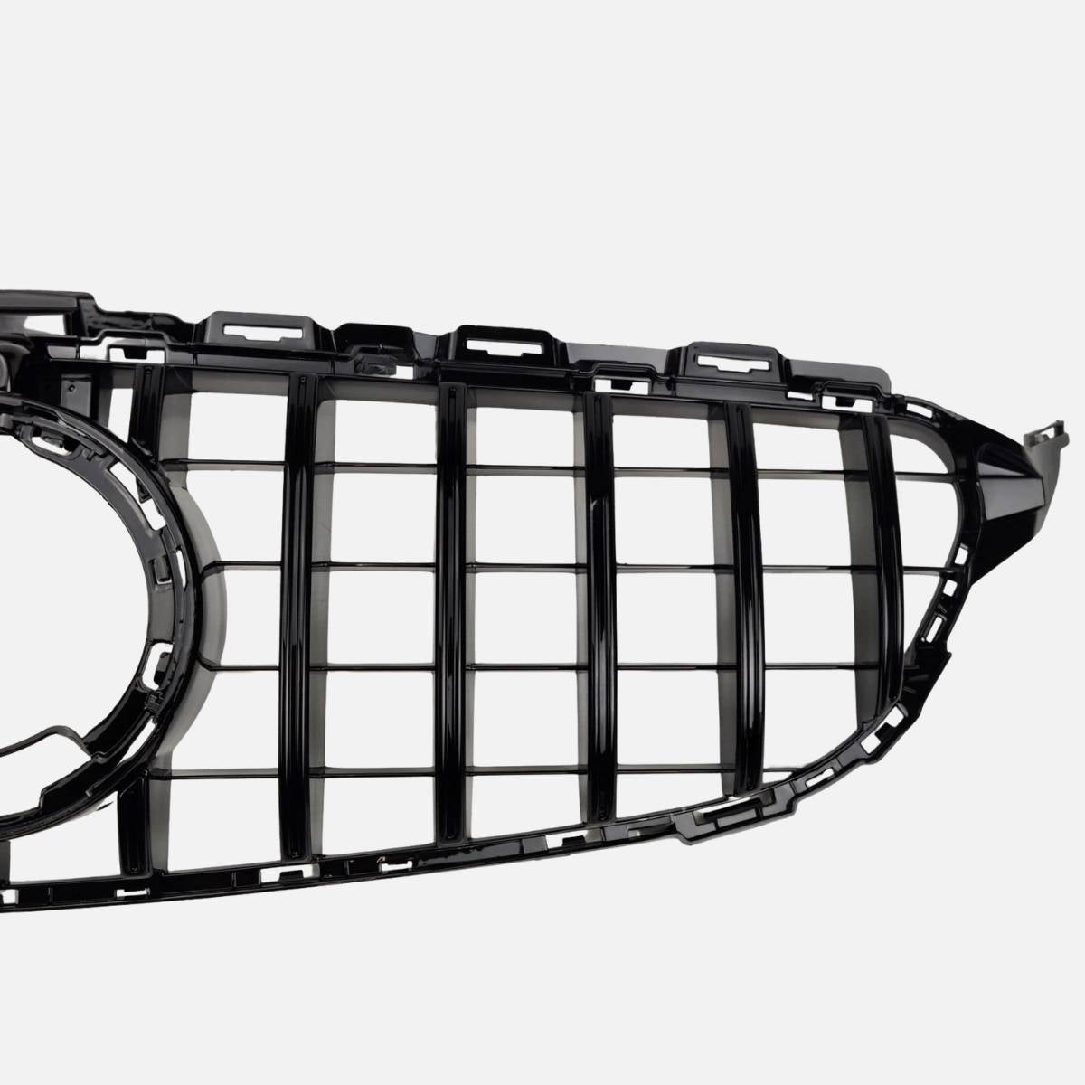GT‑Style Gloss Black Front Radiator Grille for Mercedes‑Benz C‑Class W205 (2018‑2020 | C200, C43 AMG)