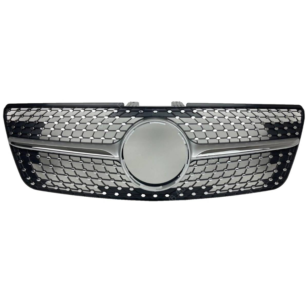 For Mercedes M-Class W164 Front Radiator Diamond Chrome Grille (2009–2012 ML320)