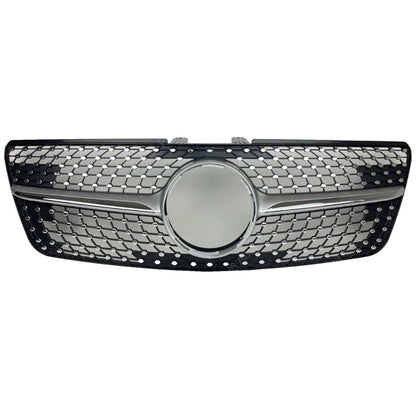 For Mercedes M-Class W164 Front Radiator Diamond Chrome Grille (2009–2012 ML320)