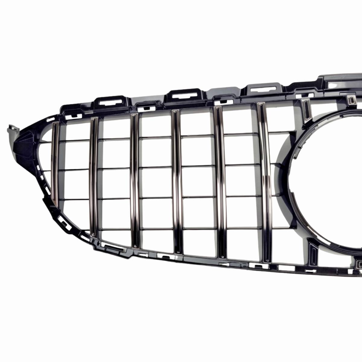 Mercedes-Benz C-Class C205 GT Panamericana Front Radiator Grille (2015–2018, Chrome, No Camera Hole)