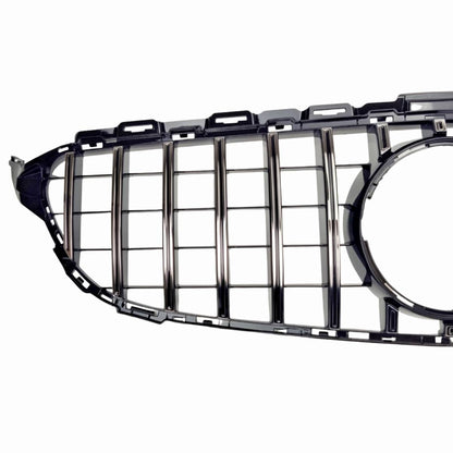 Mercedes-Benz C-Class C205 GT Panamericana Front Radiator Grille (2015–2018, Chrome, No Camera Hole)
