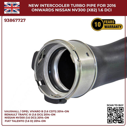 Turbo Boost Intercooler Hose Pipe – Vauxhall Vivaro B / Renault Trafic (2014–2025)