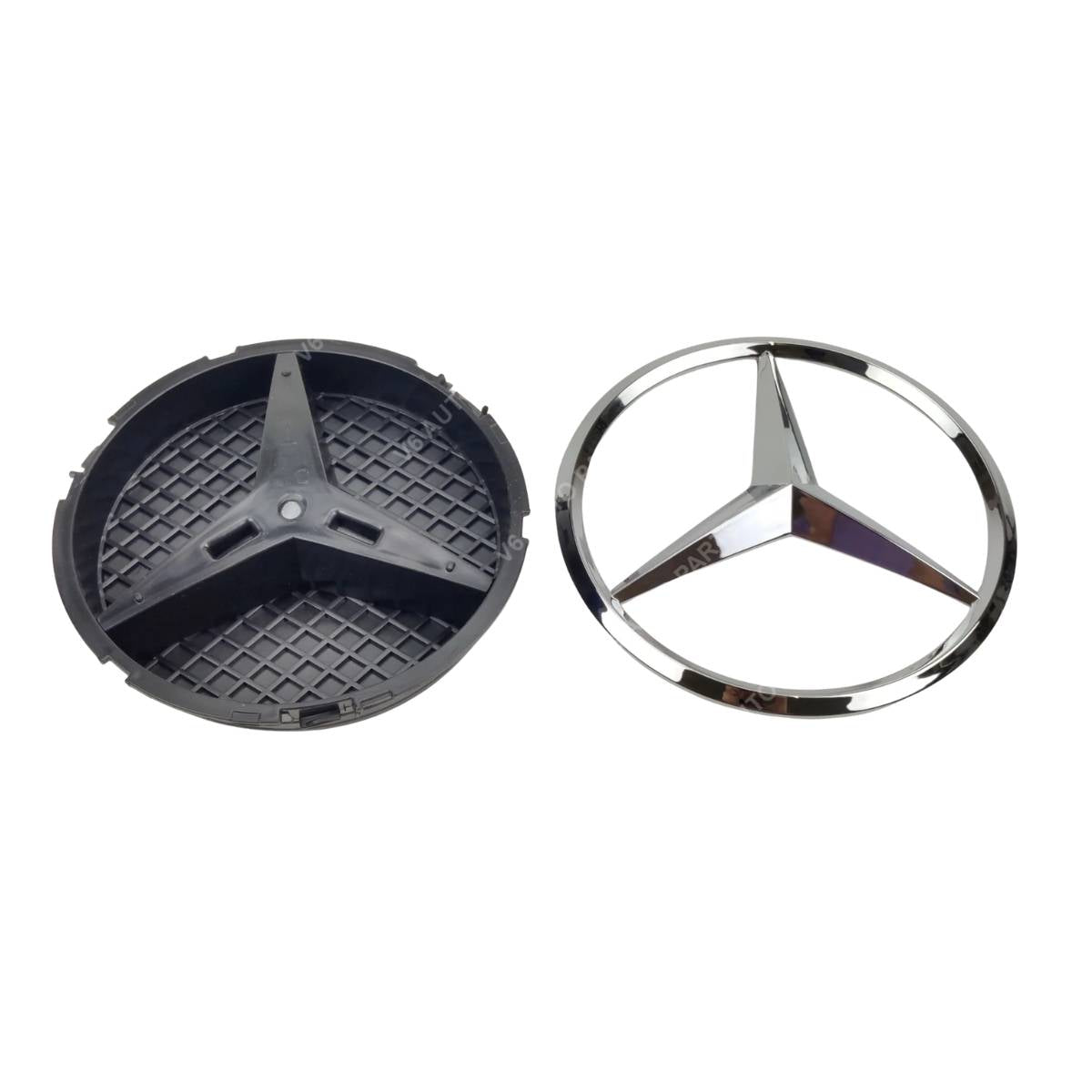 For Mercedes Front Grille Chrome Star Emblem Badge – C‑Class, CLA, SLK, R, M, E‑Class