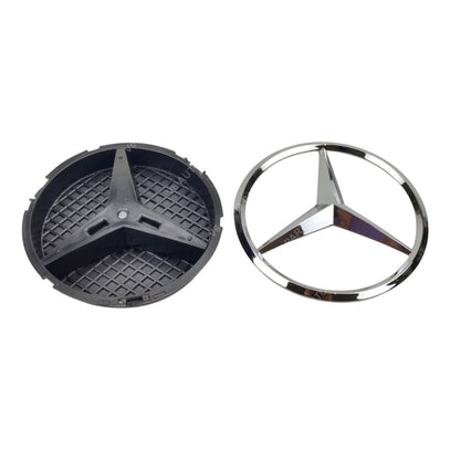 For Mercedes Front Grille Chrome Star Emblem Badge – C‑Class, CLA, SLK, R, M, E‑Class