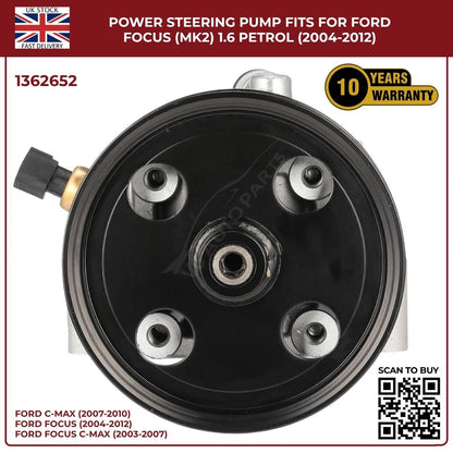 Power Steering Pump – Fits Ford Focus Mk2 1.6 Petrol (2004–2012) | OEM 4M513A696AD