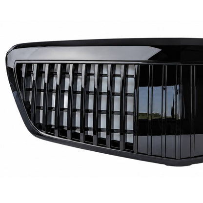 Maybach Style Front Radiator Grille – Gloss Black | Mercedes S‑Class W221 (2009–2013, S65 S400)