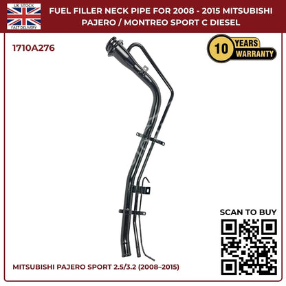 Fuel Tank Filler Neck Pipe – Mitsubishi Pajero Sport 2008–2015 2.5L & 3.2L DI-D Diesel | Part 1710A276