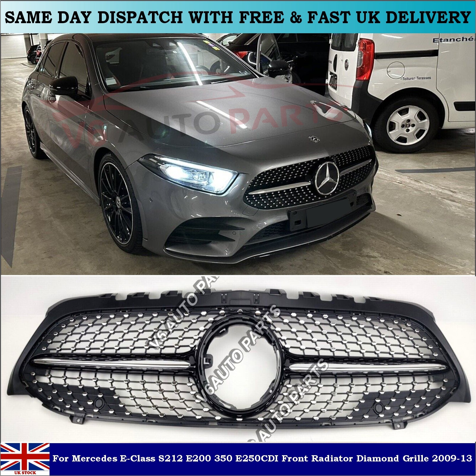 For Mercedes A-Class W177 A160 A250 A200 A35 AMG A45 Front Radiator Grille 2018-2022