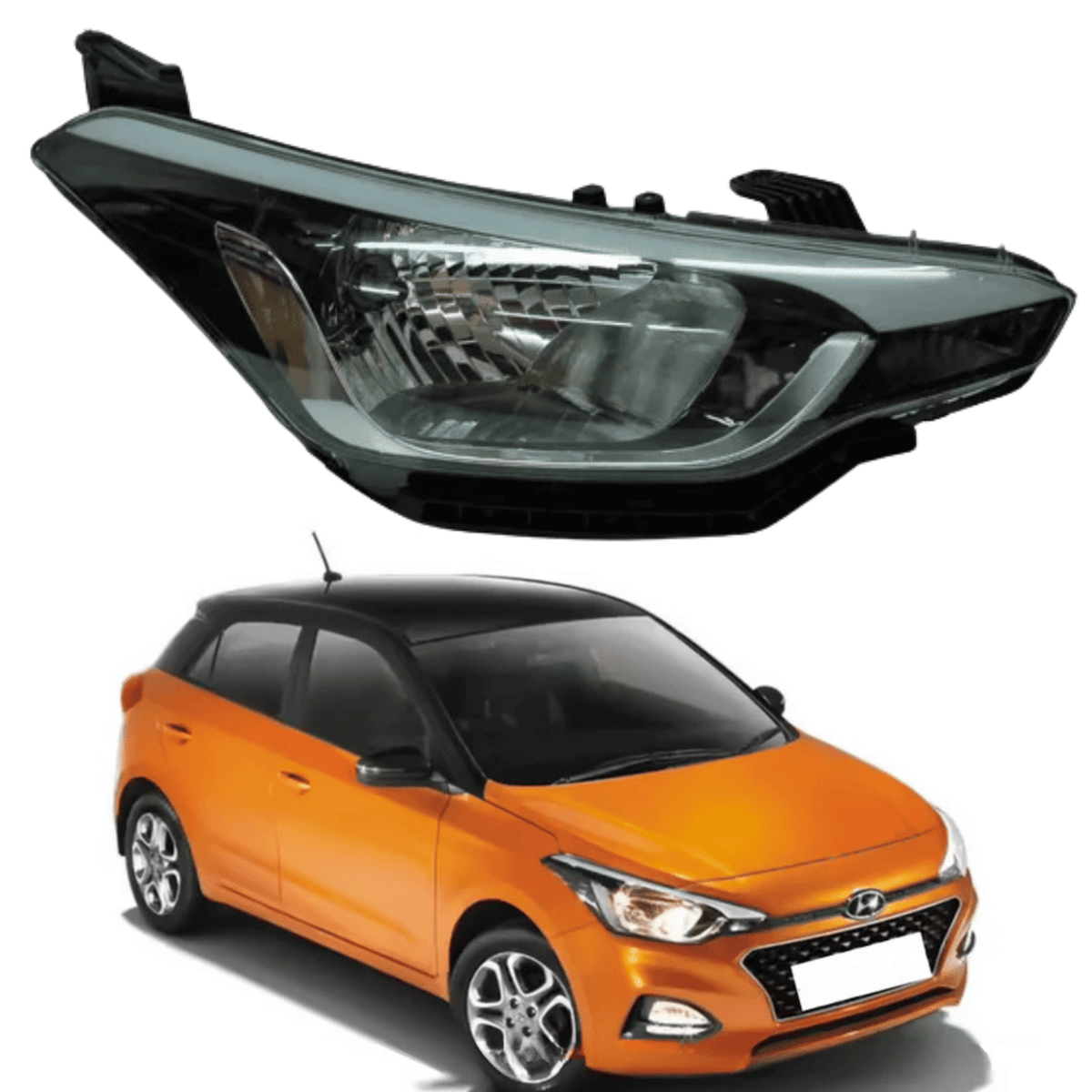 image of Hyundai i20 2015–2020 Driver Side Front Headlamp 92102C7120