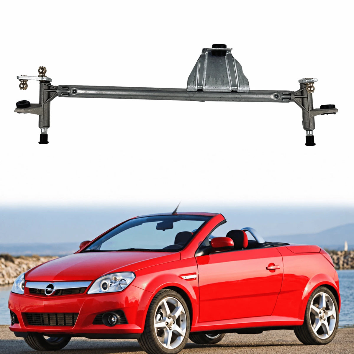 image of Vauxhall Corsa C 2000–2006 Petrol Front Windshield Wiper Linkage 93196316