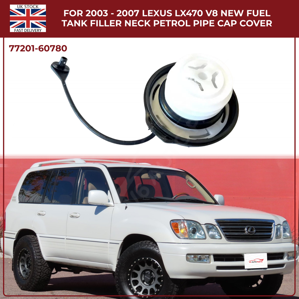 For 2003 - 2007 LEXUS Lx470 V8 New Fuel Tank Filler Neck Petrol Pipe Cap Cover
