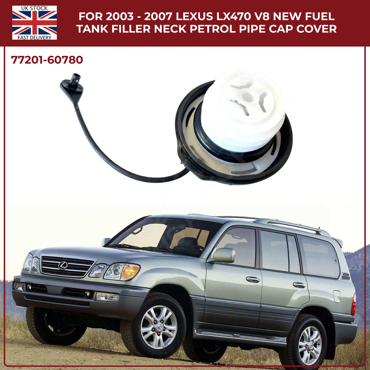 For 2003 - 2007 LEXUS Lx470 V8 New Fuel Tank Filler Neck Petrol Pipe Cap Cover