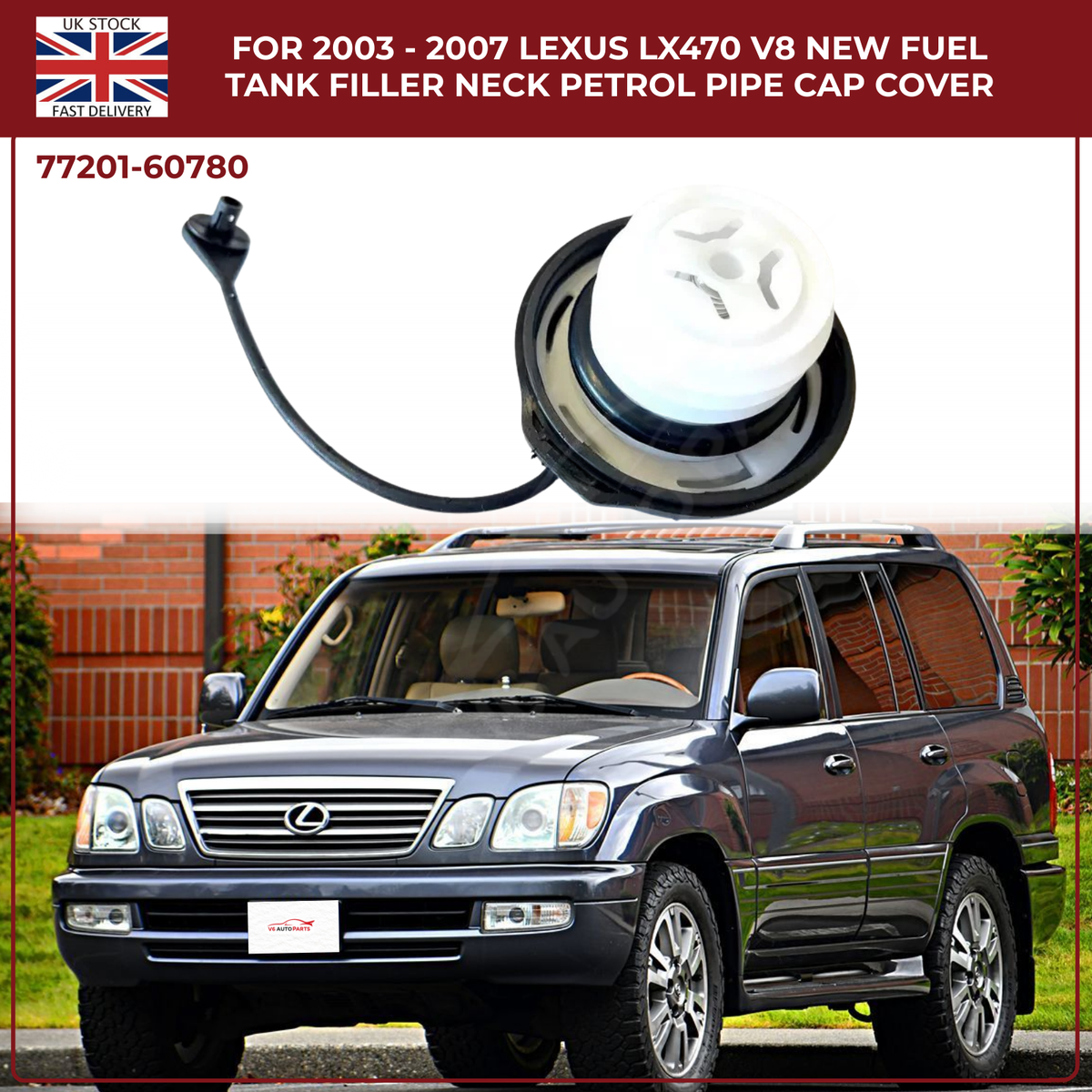 For 2003 - 2007 LEXUS Lx470 V8 New Fuel Tank Filler Neck Petrol Pipe Cap Cover
