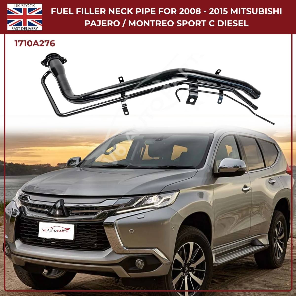 Fuel Tank Filler Neck Pipe – Mitsubishi Pajero Sport 2008–2015 2.5L & 3.2L DI-D Diesel | Part 1710A276