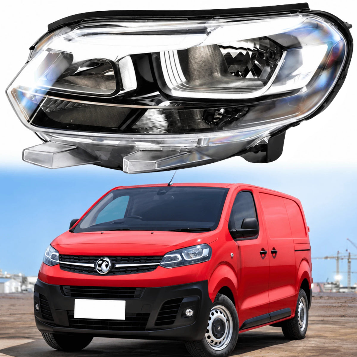 Image of Citroën Dispatch Near Side Front Headlamp 2016–2025 – 9808567980-00
