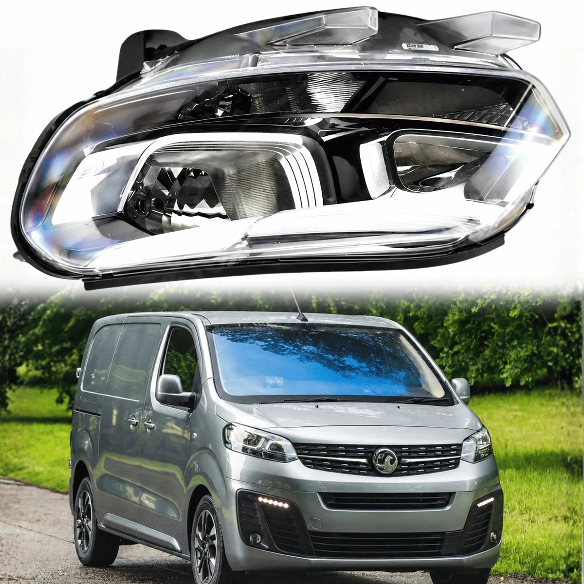 Image of Citroën Dispatch Left Passenger Headlight Black Inner – 9808567980-00