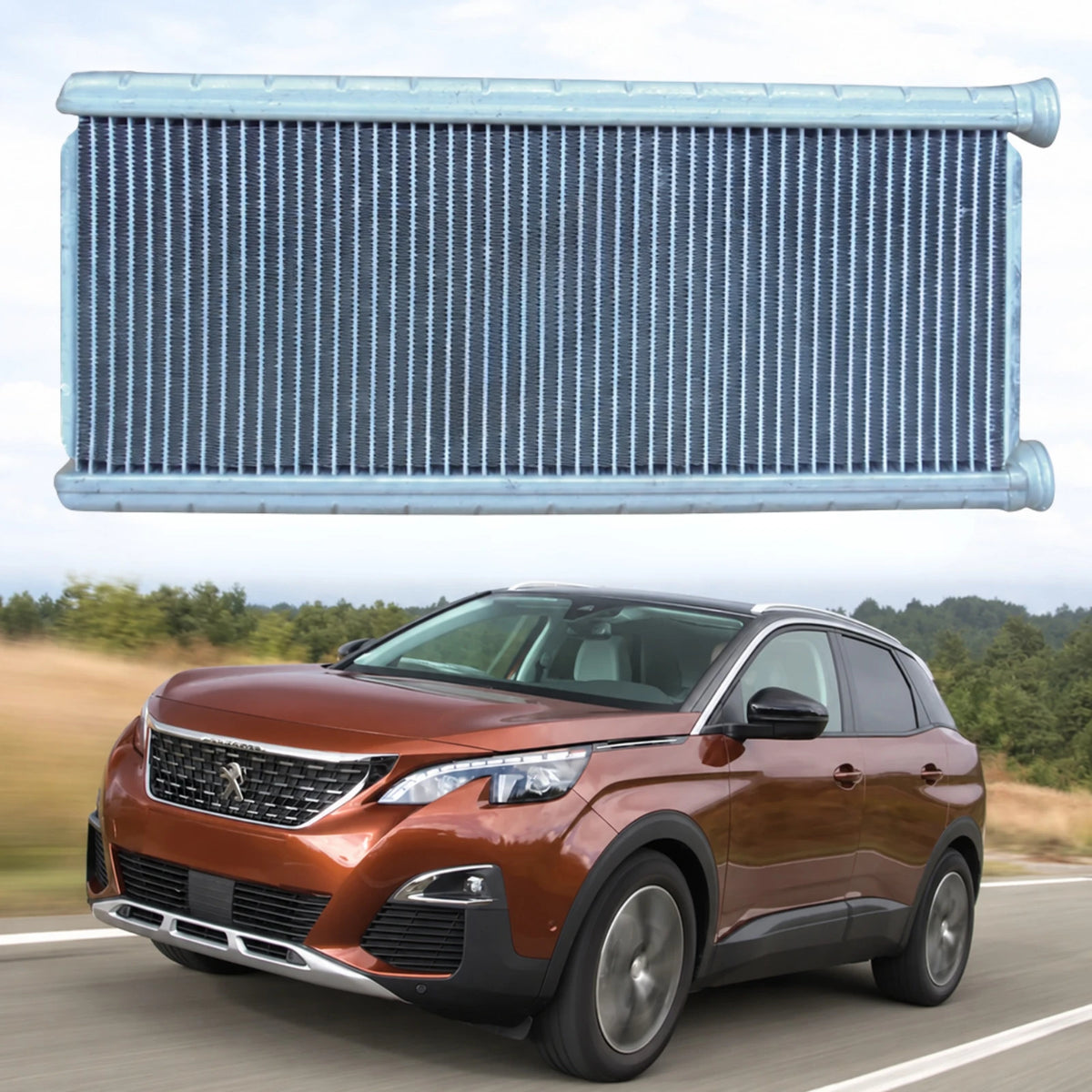 Image of Car Heater Heat Exchanger 9821299980 for Citroën Peugeot Fiat and Opel