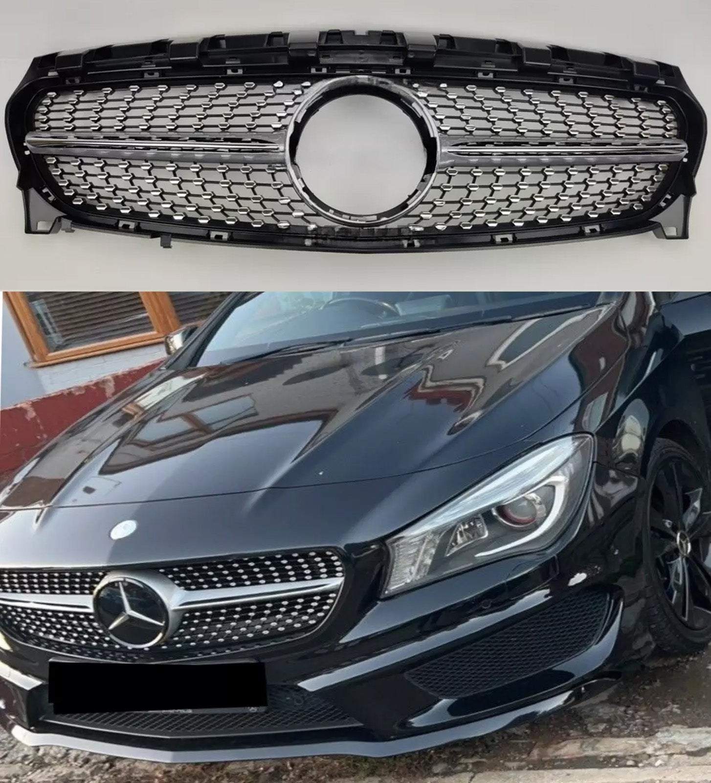 For Mercedes CLA-Class W117 CLA180 CLA220 CLA250 Front Bumper Grille 2013-17 AMG