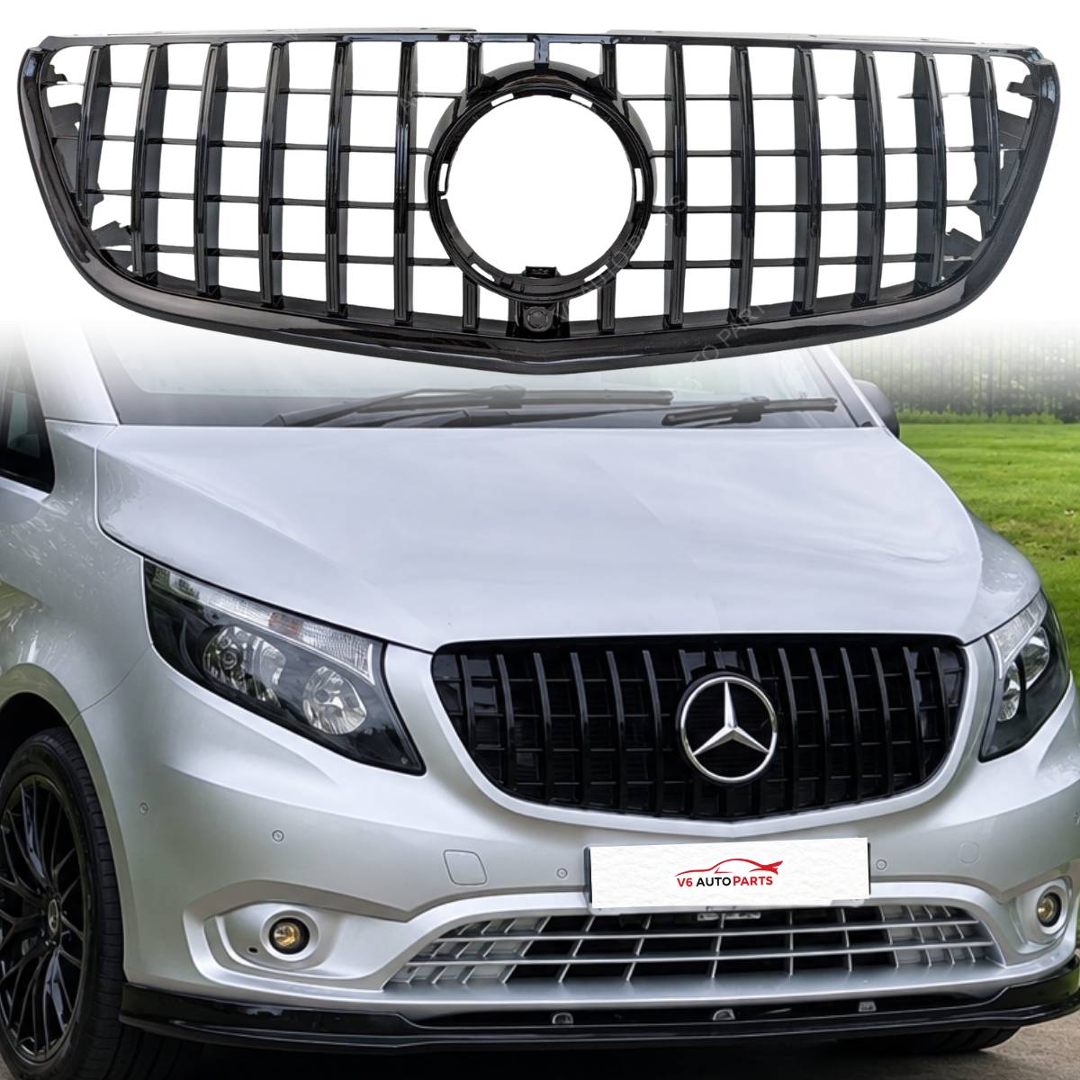 Frontstoßstangengrill für Benz Vito Kastenwagen W447 GT Panamericana von 2014 bis 2022
