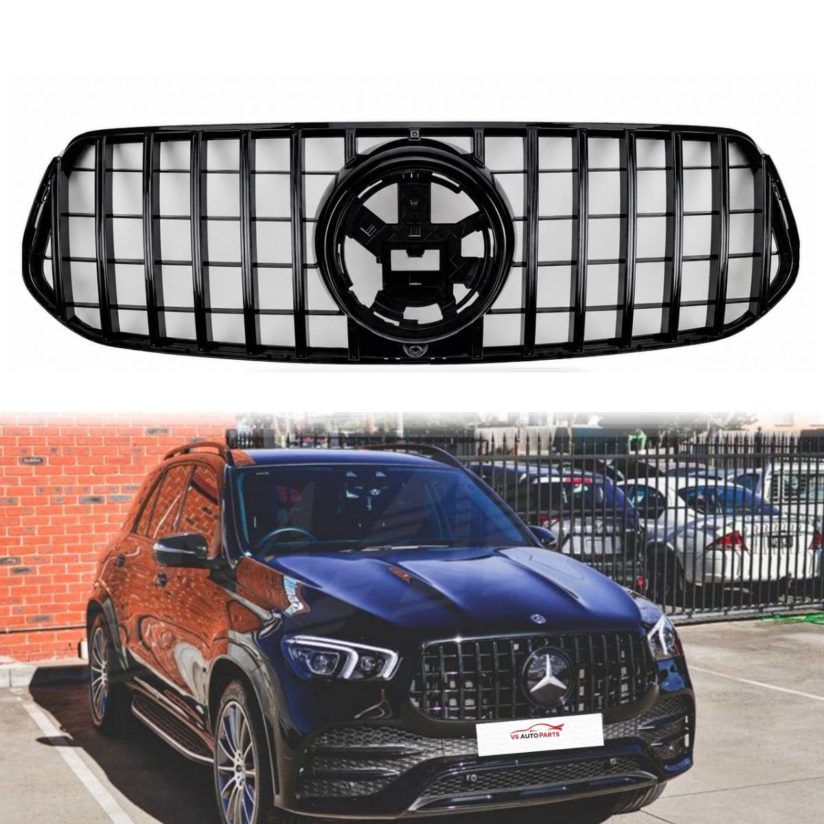 Front Bumper Panamericana GT Grille – Fits 2019–2023 Mercedes-Benz GLE-Class C167 GLE350 AMG