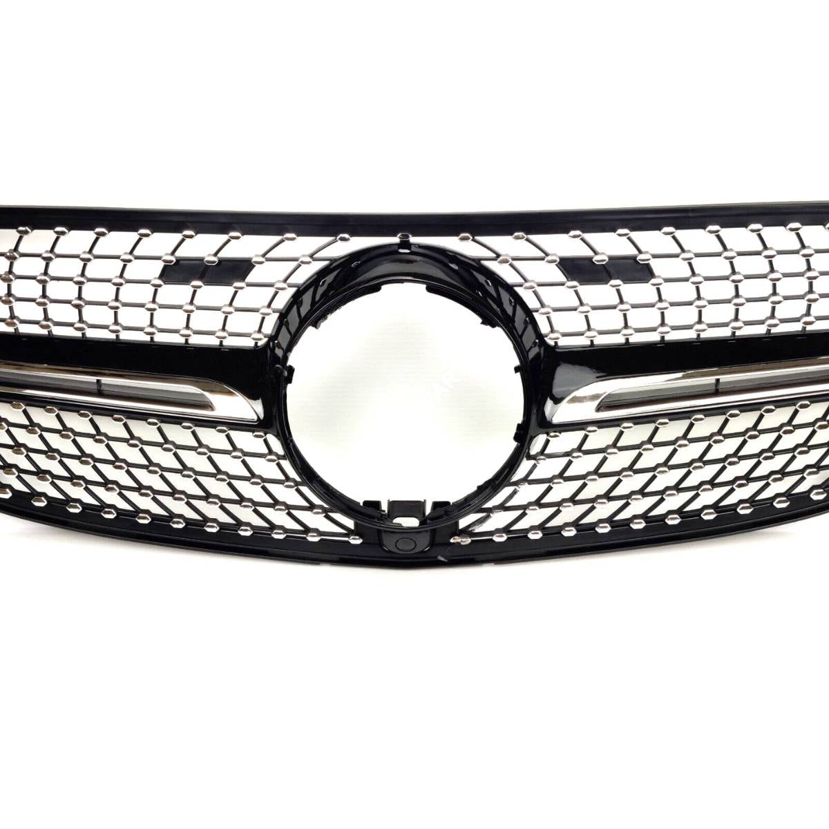 Front Radiator AMG Diamond Style Black on Chrome Fin Grille – Fits Mercedes-Benz GLE-Class W292/C292 (2015–2018)