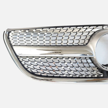 168CF Frontstoßstange Diamond Silver Grille für 2014–2022 Benz VITO BOX VAN W447 Chrom 