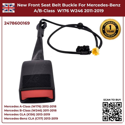 Front Seat Belt Buckle — Mercedes-Benz A-Class W176 / B-Class W246 — OE A24786095039051
