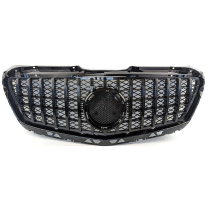 GT Panamericana Style Front Bumper Grille for Mercedes-Benz Sprinter 313 W906 (2013–2018 Facelift) – Gloss Black Radiator Grille Replacement