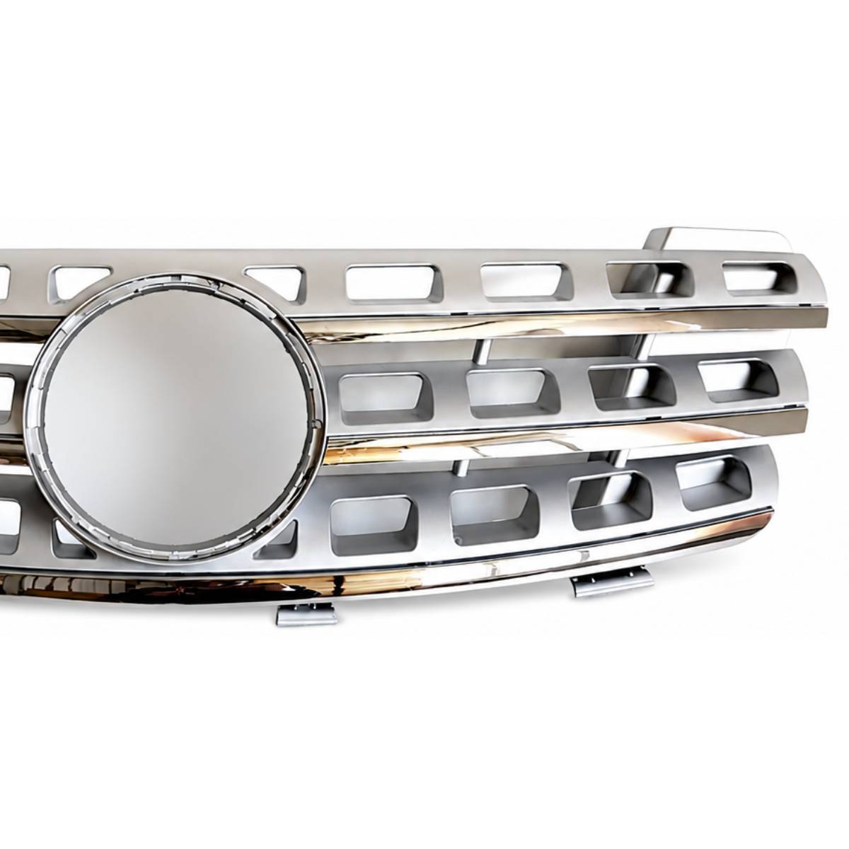 For Mercedes W164 M‑Class Chrome Front Bumper Grille 5‑Hole ML320 ML350 ML500 2005‑2008