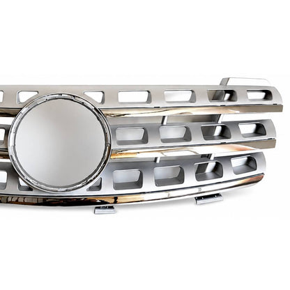 For Mercedes W164 M‑Class Chrome Front Bumper Grille 5‑Hole ML320 ML350 ML500 2005‑2008