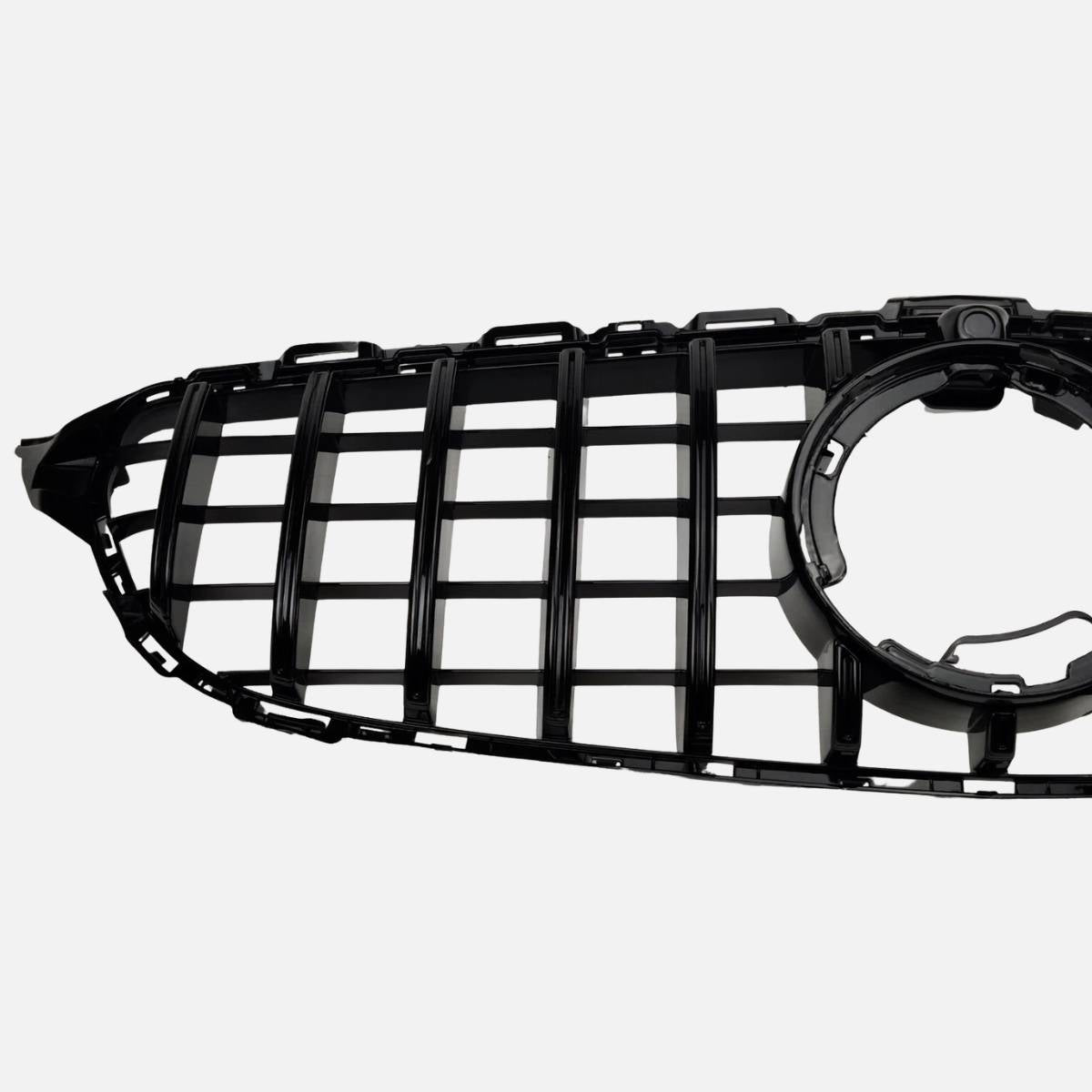 GT‑Style Gloss Black Front Radiator Grille for Mercedes‑Benz C‑Class W205 (2018‑2020 | C200, C43 AMG)