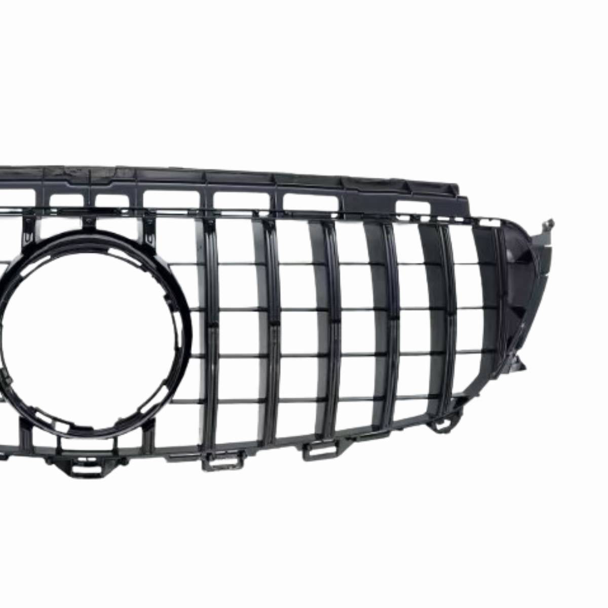 Front Bumper Gloss Black GT Style Grille – Fits Mercedes-Benz E-Class S213 E200 Avantgarde (2016–2021 AMG Look)