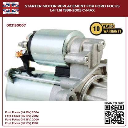 Starter Motor Ford Focus 1.4i / 1.6i 1998–2005, C-Max – Ref 003130007