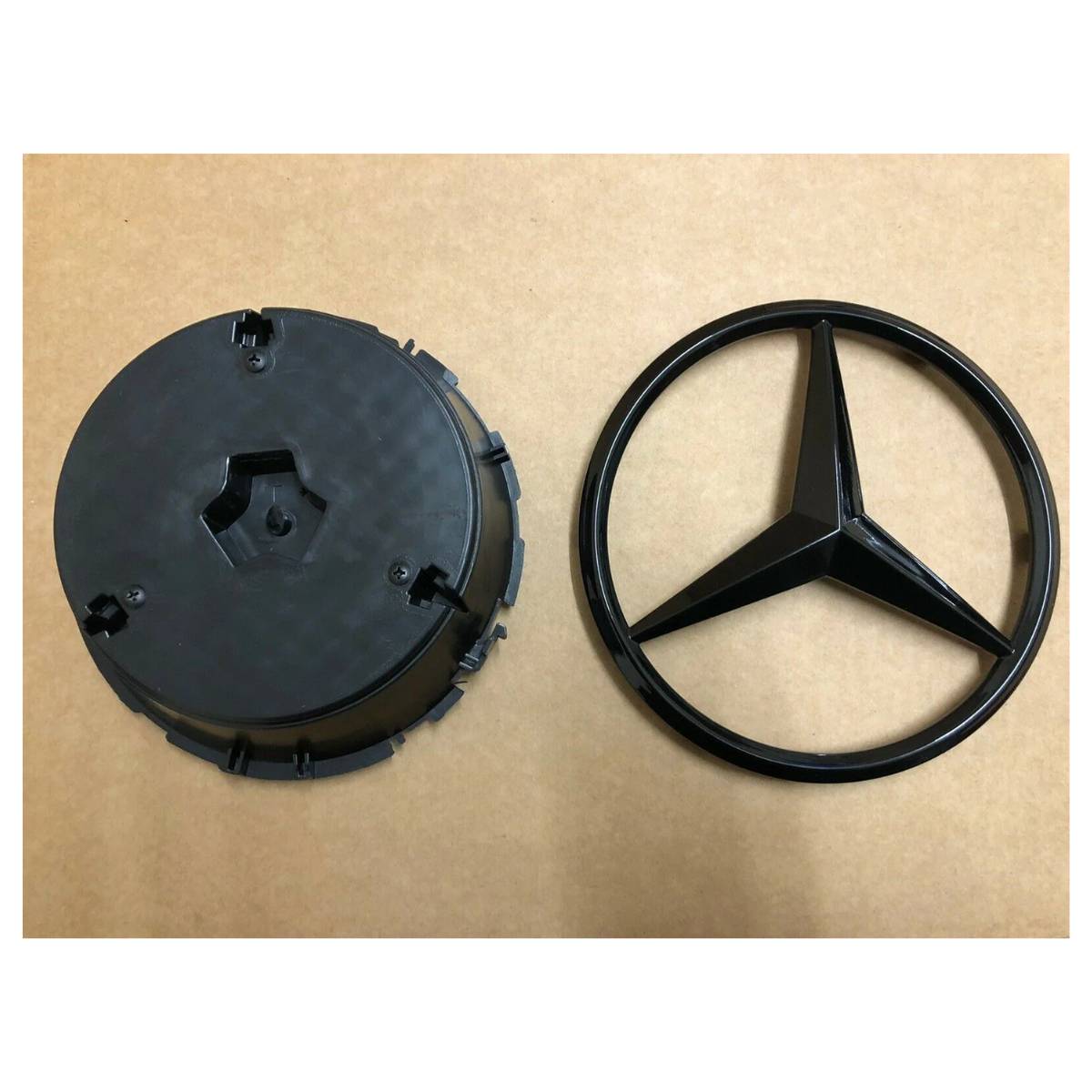 For Mercedes-Benz A-Class W177 Front Grille Black Star Emblem Badge (2018–2021 Hatchback & Sedan)