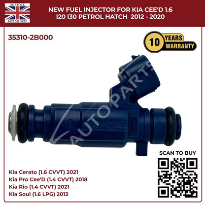 Fuel Injector 35310-2B000 | Fits Kia Cee’D, i20, i30 (2012–2020) 1.6 Petrol Hatch | OE Replacement